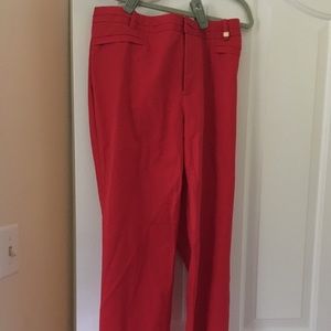 Calvin Klein Red ankle pants
